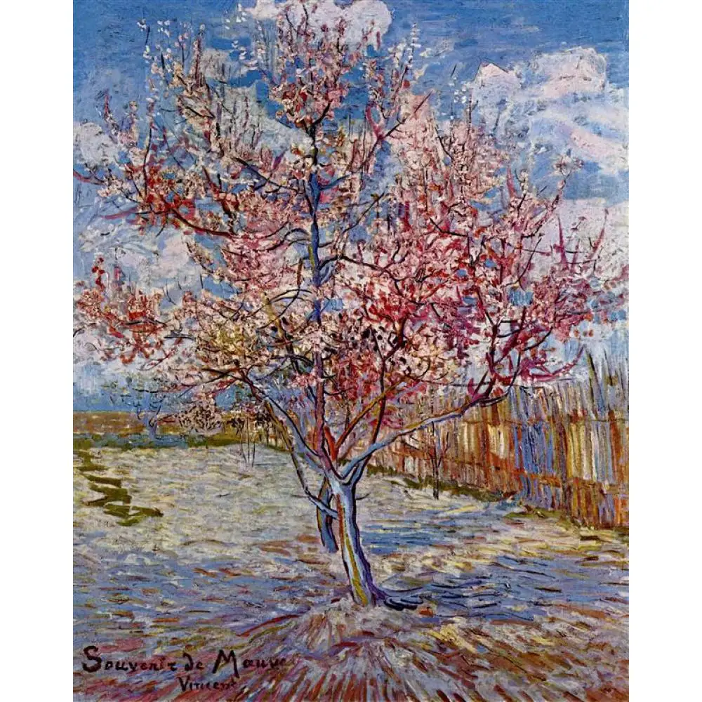 

Peach Tree in Bloom in memory of Mauve by Vincent Van Gogh Reproduction oil painting Canvas art Handmade High quality