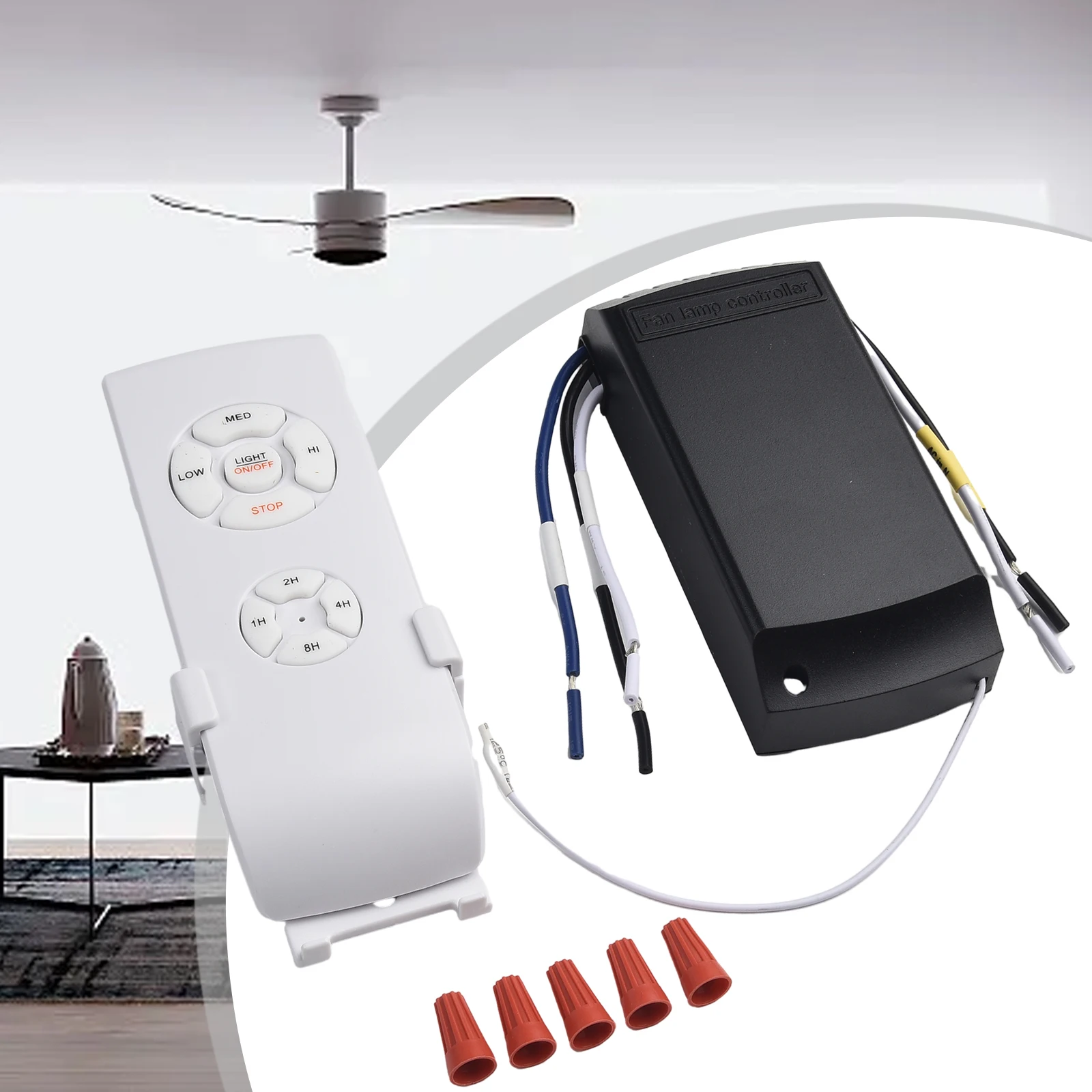 

Brand New Fan Remote Control With Receiver Buzzer Ceiling Fan Control Fan Intelligent Kit Smart WiFi Universal