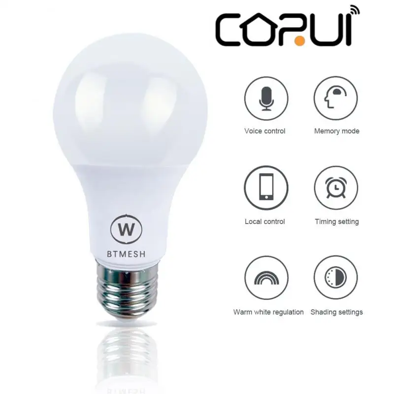 

Умная Светодиодная лампа CORUI, Bluetooth, 4,5 Вт, с таймером и дистанционным управлением