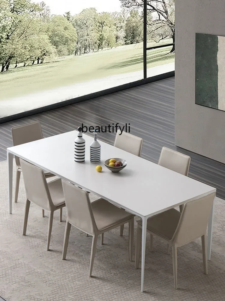 Набор обеденных столов и стульев Delifeng металлический прямоугольный стол для