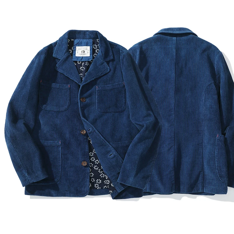 Качественная 100% хлопок индиго ручной работы синяя куртка с растительным