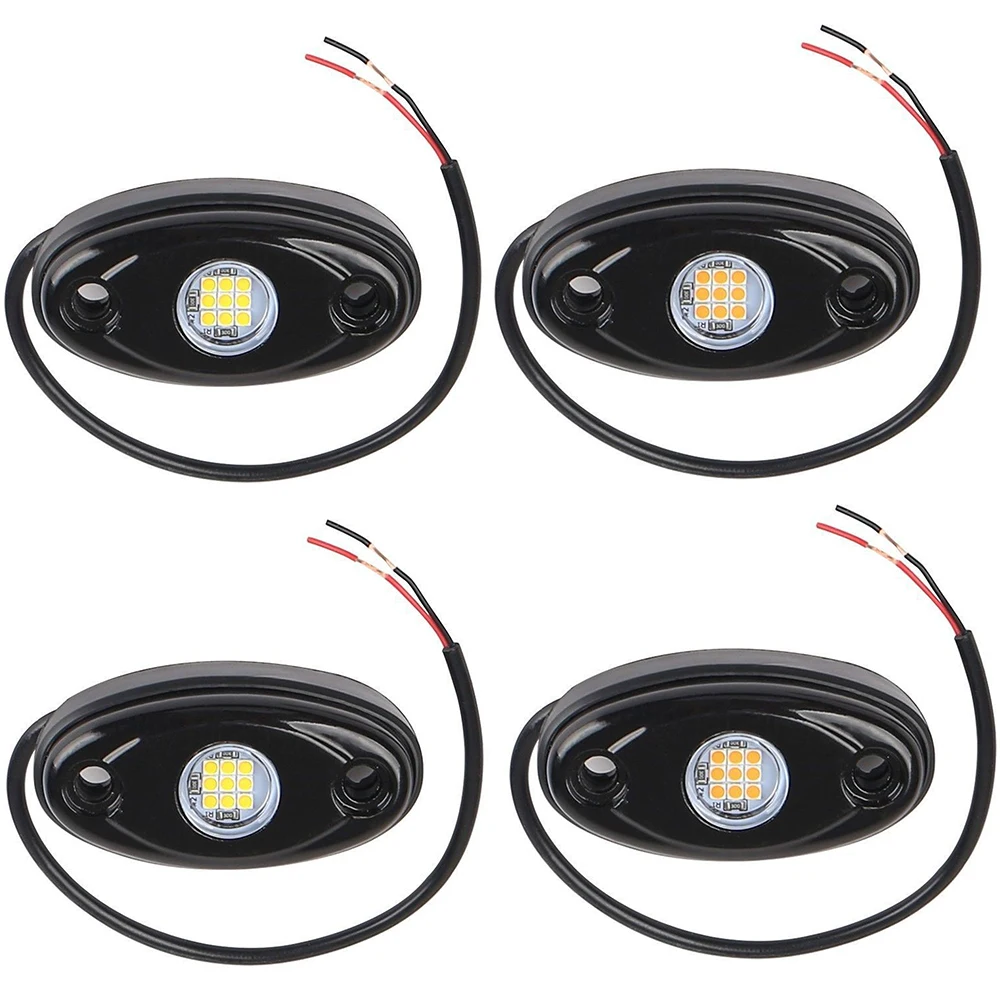 1 пара желто-белых светодиодных мини-светильников для внедорожников 9 Вт подходит