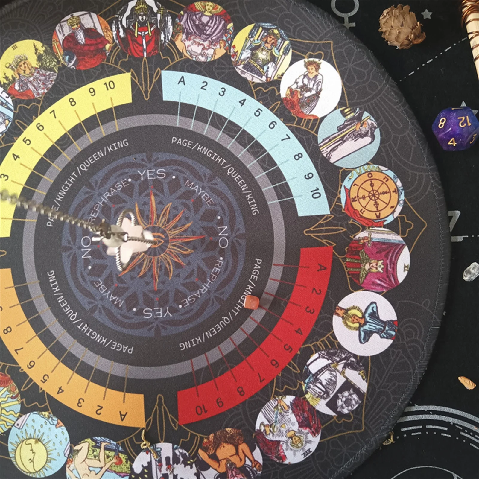 

Altar Tarot Card Tablecloth Pendulum Divination Board Tarot Card Tablecloth Star Rubber Pad For Divination Altar Tarot Card