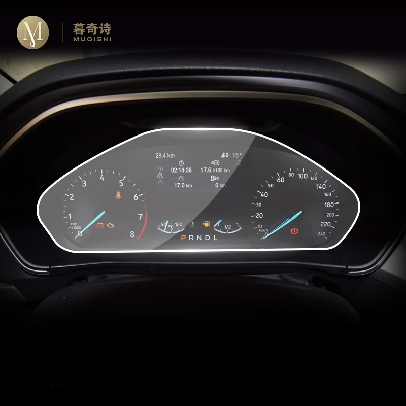 

For Ford focus 2019 2020 Dashboard Instrument Panel Screen Protector Car Accessories Interior Details Stickers Film Cover TPU