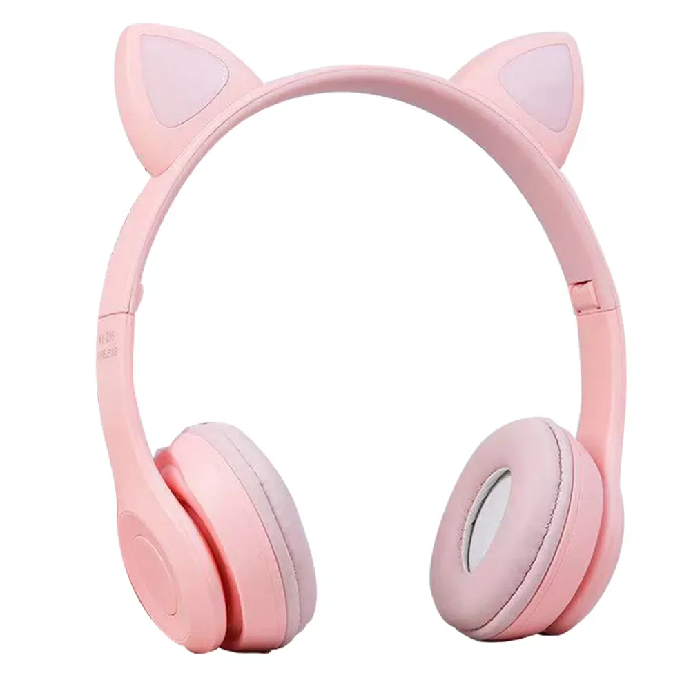 

Portable 5.0 Lightweight Wireless Headphone FM Sport Cat Ear Rechargeable Gift With LED Light For Phone Foldable