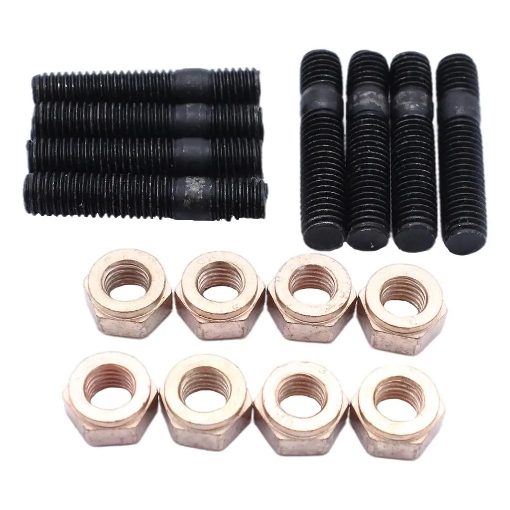 

8Pcs Exhaust Manifold Flange Metal Studs Nuts for vw Golf 1974 - 97