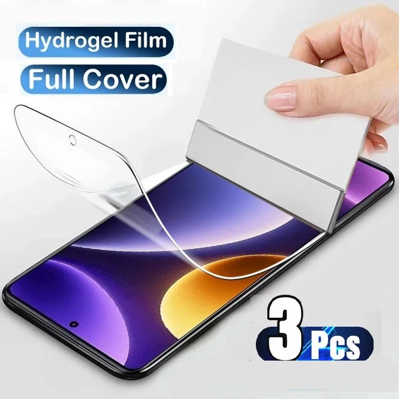 3PCS Full Cover Hydrogel Film For Nokia C12 Pro Plus C32 C22 G22 G42 G400 C300 C200 C100 C110 G11 G21 XR21 Screen Protector