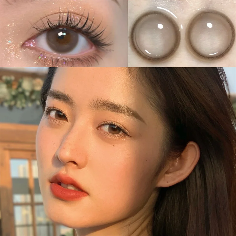 Коллаген гидрограф серые цветные контактные линзы для глаз натуральные