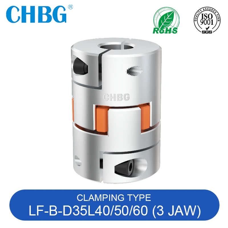 

LF-B-D35L40/50/60 Aluminum Shaft Coupler Jaw Plum Spider Clamping Type CNC Motor Encoder Coupling 8mm to 20mm For Dividing Table