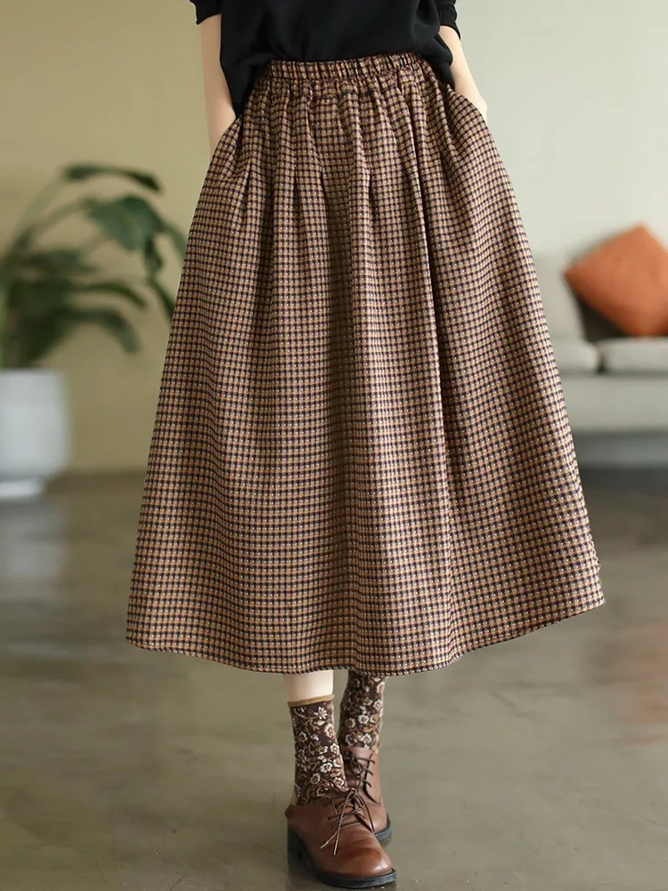 Женские повседневные юбки Новое поступление осень 2022 винтажная стильная