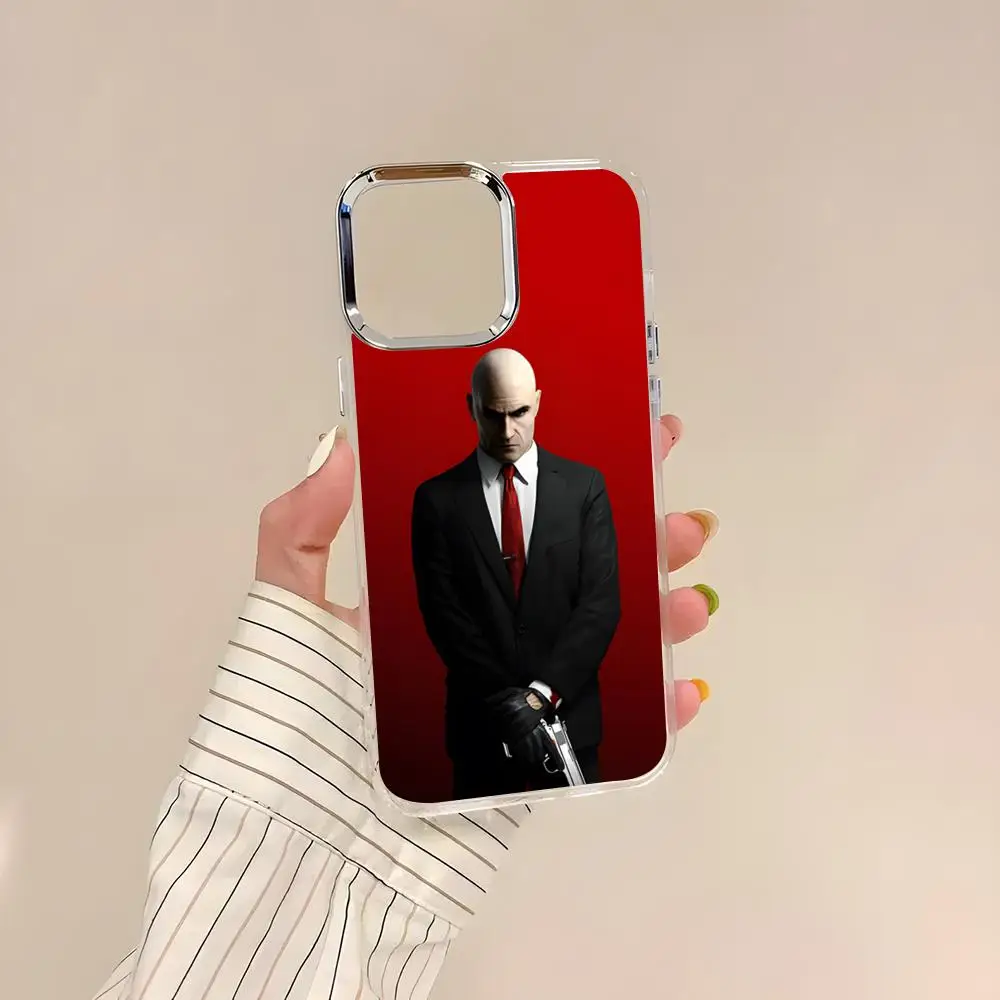 Фото Чехол для телефона Agent 47 Hitman для iPhone 17 Air 16 15 14 13 12 11 Pro Pro Max Plus, прозрачный, мягкий №4
