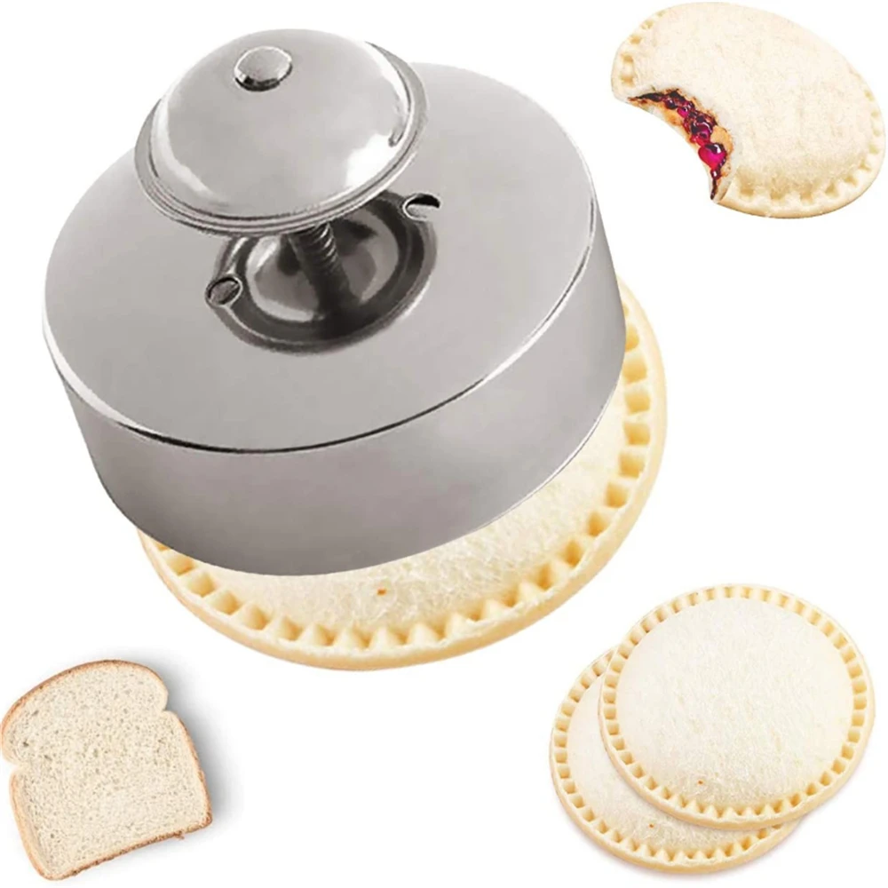 

Round Sandwich Cutter And Sealer Set For Kids Stainless Steel Pocket Pie Press Sandwich Crimper Lunch Accessories Baking Tools