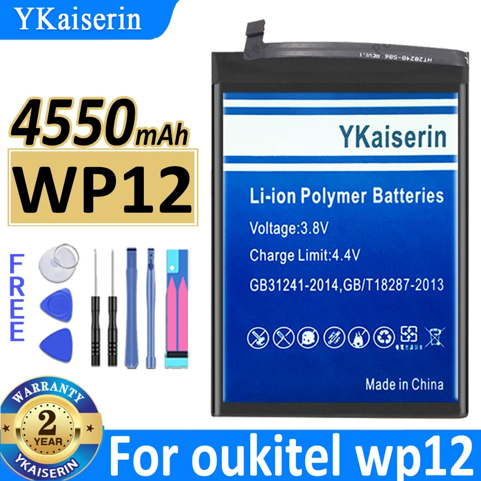 

Сменный аккумулятор ykaisсеребрин 4550 мАч для Oukitel WP12 WP 12 Bateria