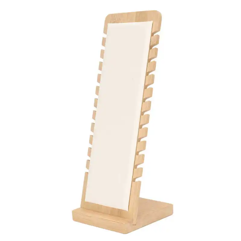 

Подставка для ожерелья, портативный органайзер, держатель для ожерелья из бамбука, искусственная кожа для дома для женщин