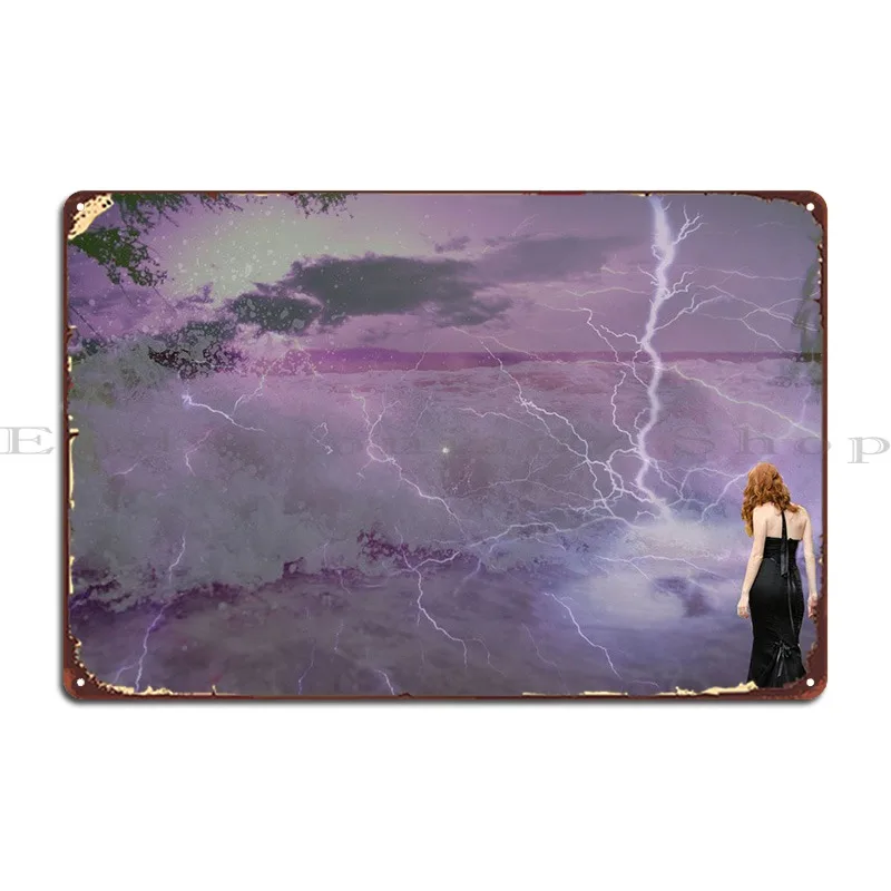 

Фиолетовый шторм металлический знак кинотеатр Гостиная Бар дизайн кино оловянный знак плакат