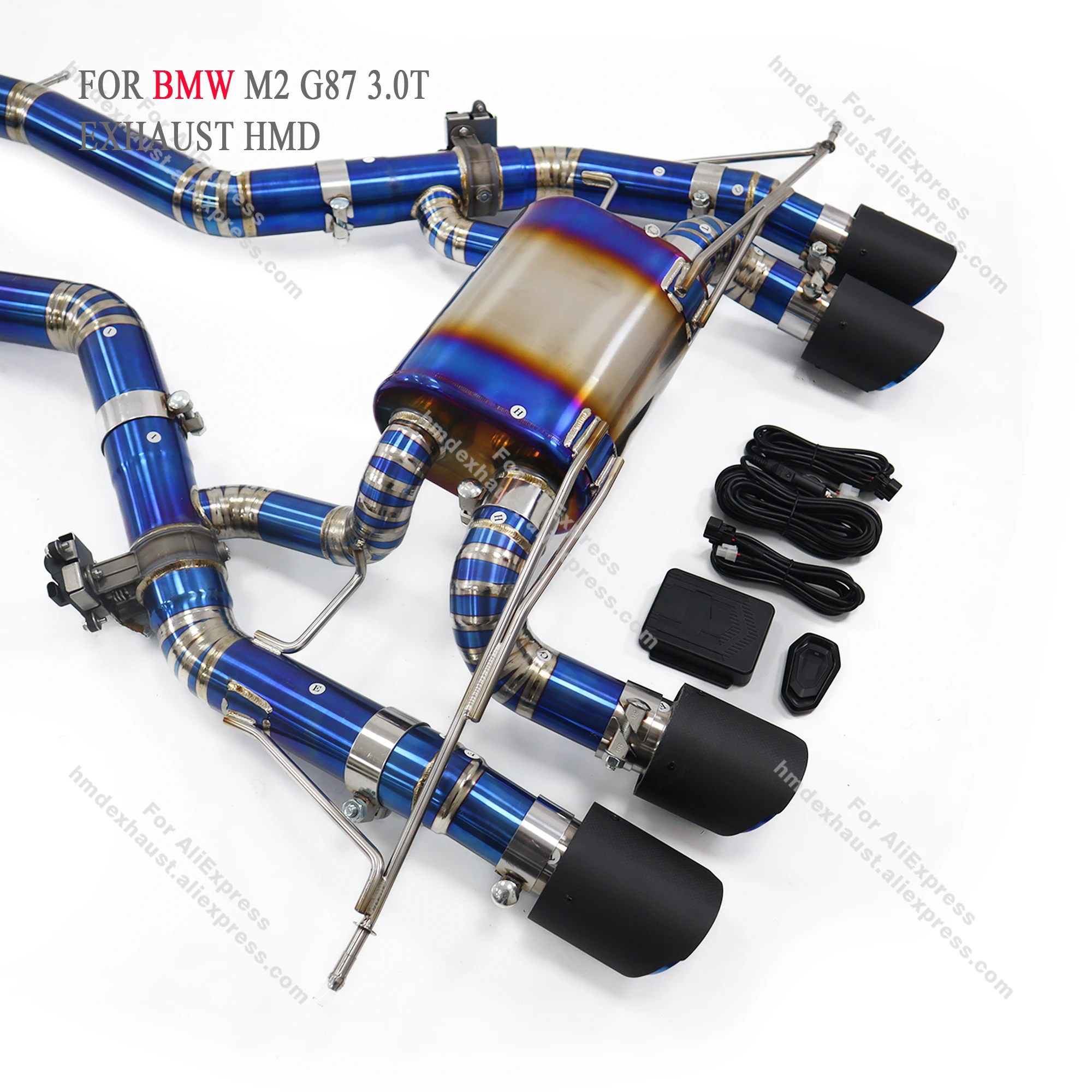 Выхлопная система HMD Titanium Catback для BMW M2 G87 3 0 T 2023 + глушитель с клапаном