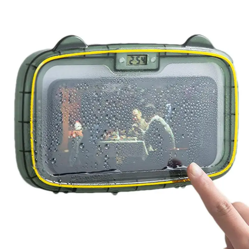 

Shower Phone Holder Adhesive Anti-Fog High Sensitivity Cover Mount Box Universal Shower Phone Case Phone Stand Rotation Shower