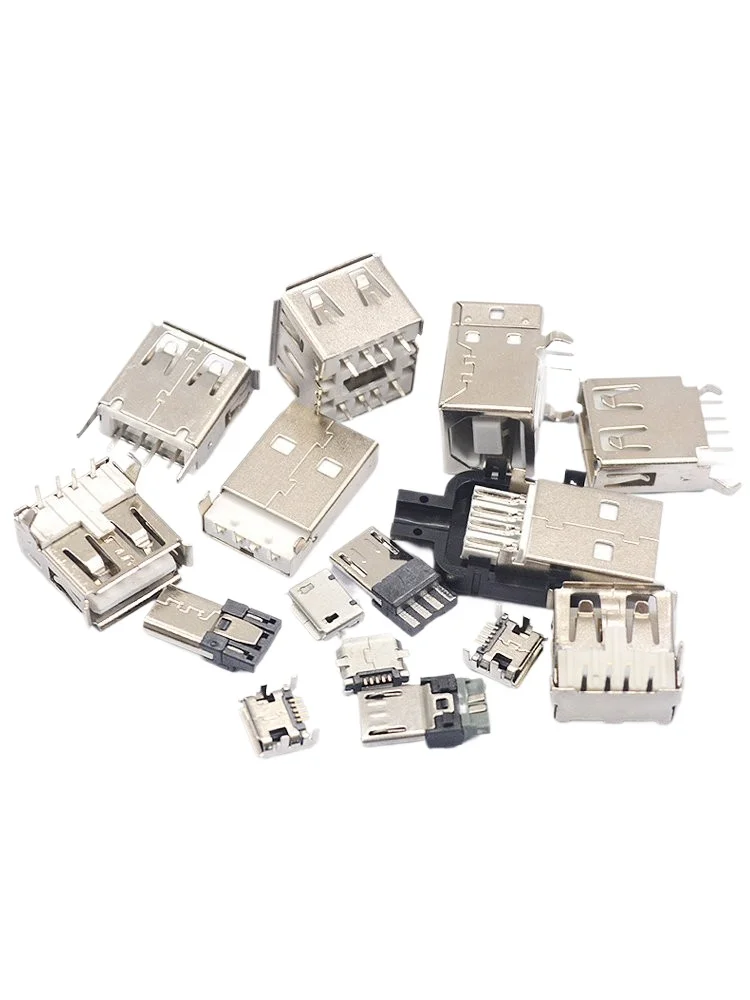 Фото Разъем USB Type-C (женский) с квадратным коннектором, разъем MICRO, разъем Type-A, разъем B, разъем MINI-USB
