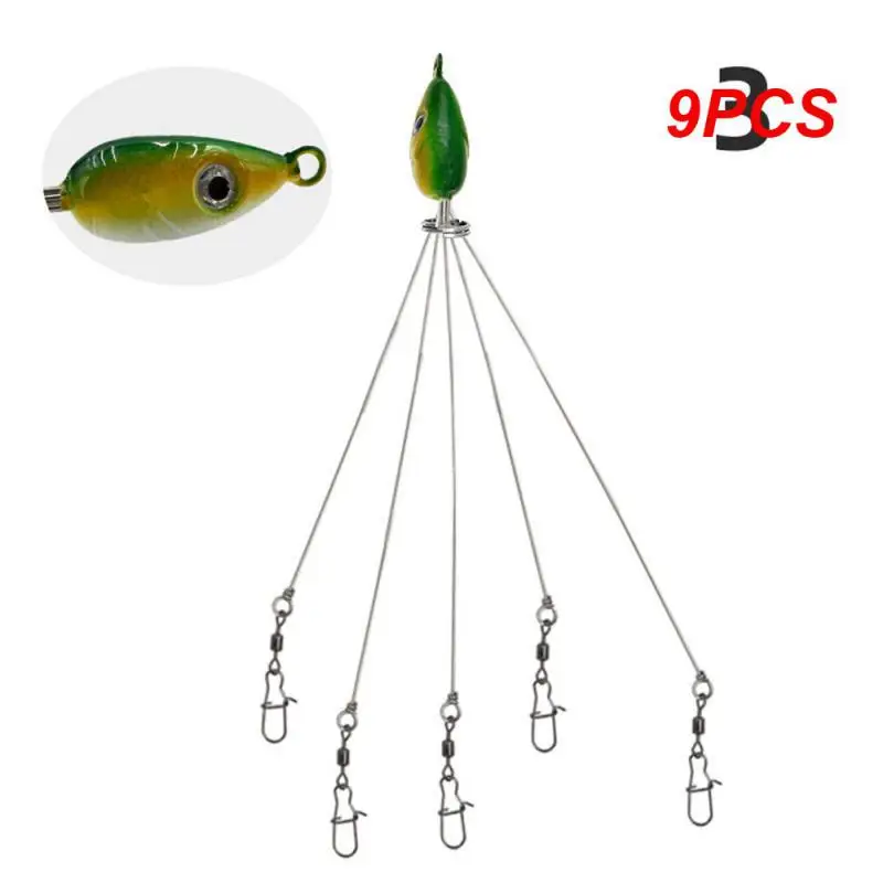

9PCS fishing group 2 groups 3 groups of sequins 20cm 23cm group attack fishing group metal bait with sequins wholesale