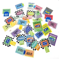 30pcslots soft cloth labels various tuya embroidery hand made collar for diy knitted printed cotton woven sew patches