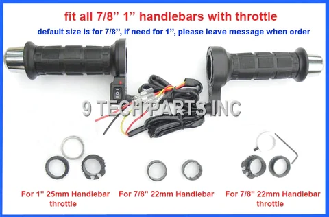 Наивысшее качество Универсальный Мотоцикл ATV руль с подогревом зажимы для горячего подходит 7/8 "1" руль дроссельной заслонки с 3-я ступенями нагрева комплект L/R Пара