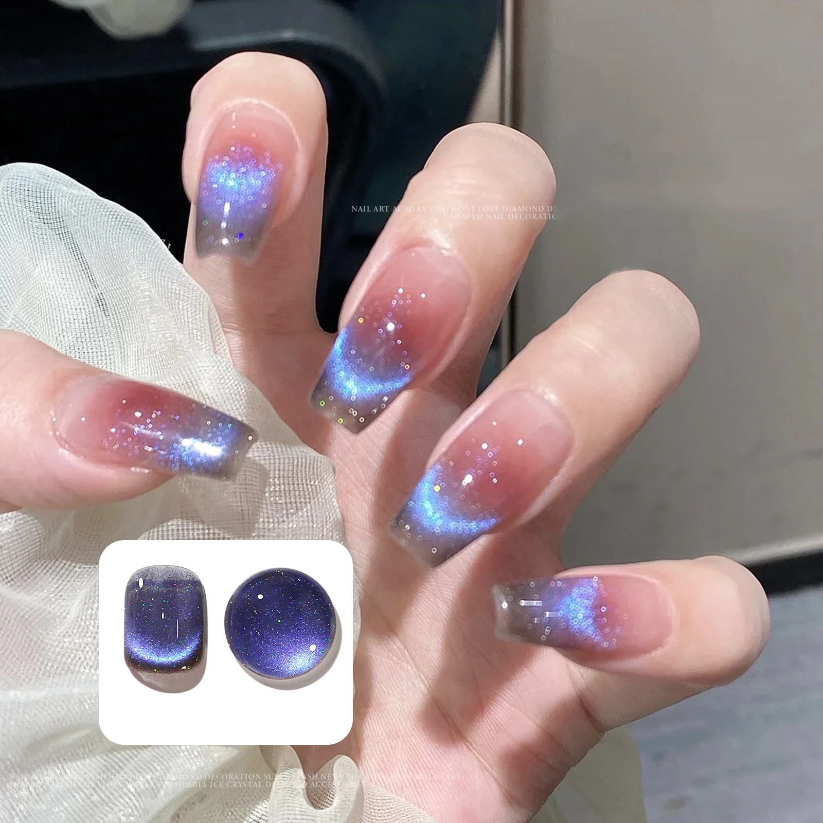 

8ml Cat Eye Magnetic Gel Nail Polish Laser Magnet Soak Off UV LED Manicure Semi Permanent Nail for Art Gel Varnish Manicure