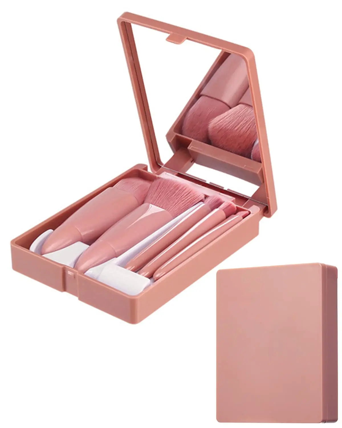 

5PCS Mini Makeup Brushes Set Mirror Soft Fluffy for Cosmetics Foundation Powder Eyeshadow Kabuki Blending Beauty Makeup Tool