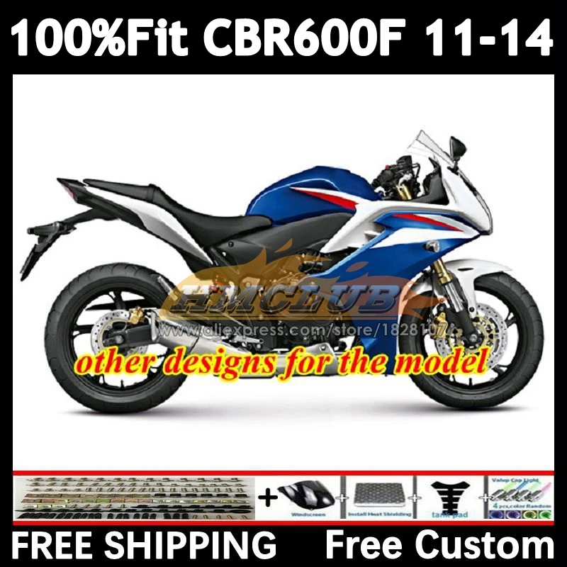 Фото OEM-обтекатель для HONDA CBR 600 F 600F CBR600 F4i 54 No 2 CBR600F 11 12 13 14 белый красный CBR600F4i 2011 2012 2013 2014 Инъекция №2