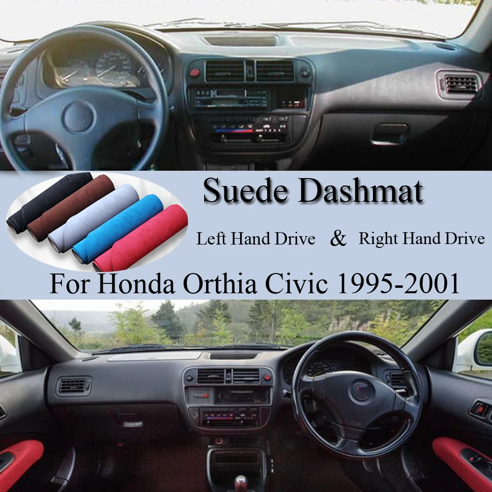 

For Honda Orthia Civic Ballade Ferio MK6 EJ EK EM 1995-2001 Suede Leather Dashmat Dash Mat Cover Dashboard Pad Carpet Accessory