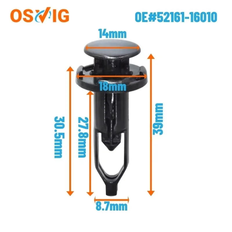 

30 шт. OE # 5216102020 521610K040 5216116010 Нейлоновые фиксаторы-клипсы для бампера Toyota Lexus Scion