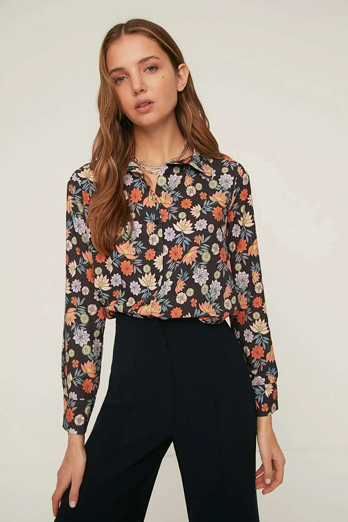 

Black Printed Shirt Summer women's Shirts Fashion women's Blouses Pretty and Cheap women's Blouses 184837395