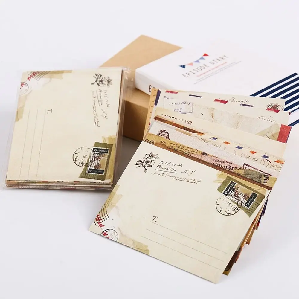 

Подарочные канцелярские принадлежности для букв, мини-конверт в европейском стиле, винтажный бумажник, конверт из крафт-бумаги