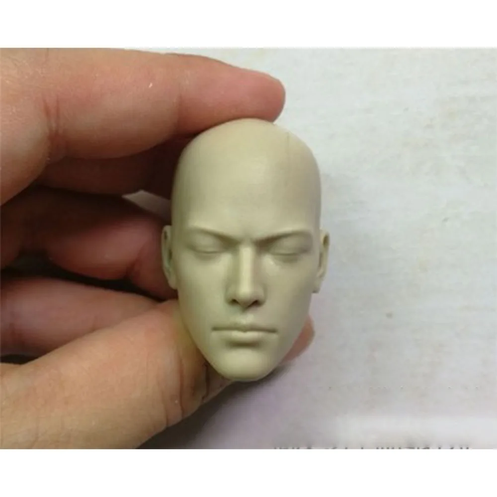 

1/6 Scale Male Soldier Bald White Die Head Carving Model Accessories for 12" Action Figure Toy Model Doll