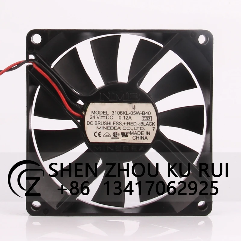 

Case Fan Dual Ball Bearing for NMB 3106KL-05W-B40 80X80X15MM 24V 0.12A 8015 Inverter Industrial Control Machine Cooling Fan