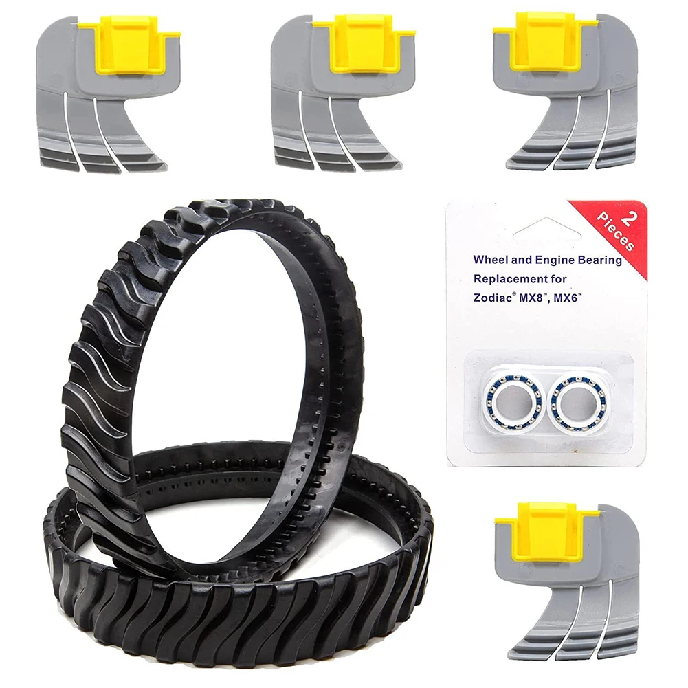 

Revolutionary Pool Cleaning Solution MX8/MX6 Tune Up Kit with R0526100 Tyre Track R0527000 Bearing and R0714400 Scrubbing Brush