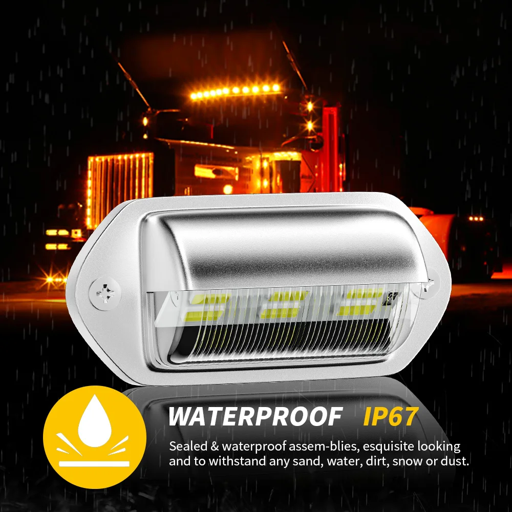 

12V 6 LED Car License Number Plate Light For SUV Auto RV Truck Trailer Tail Light License Plate Lights Lamp Car Accessories