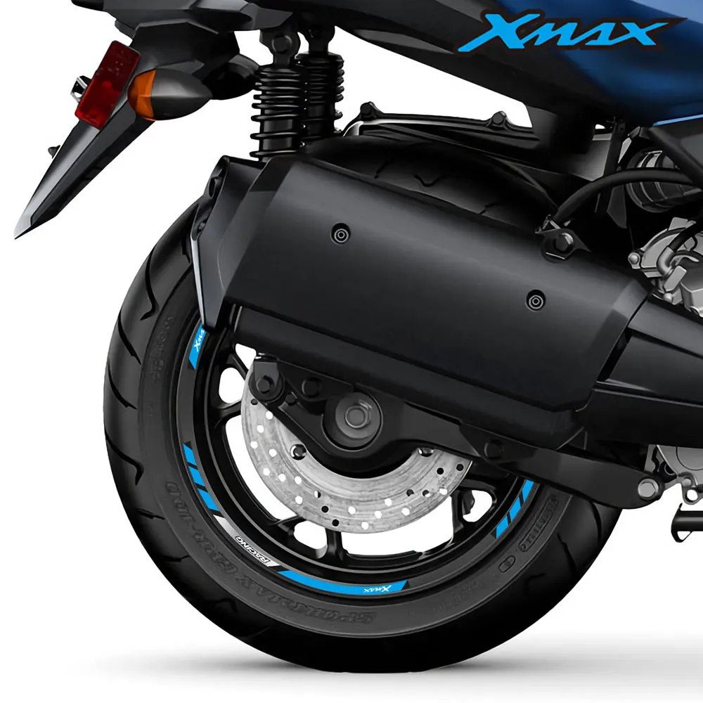 

For YAMAHA XMAX300 XMAX250 xmax125 Motorcycle Accessories Sticker Wheels Decorative Decals Rim Tire Reflective Stripe Tape Set