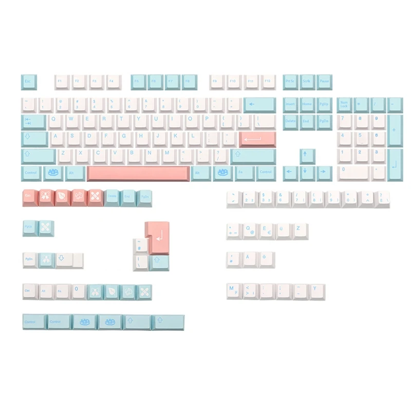 

AU42-для ISO GMK Noel PBT Dye Subb Key cap Cherry Profile Key cap s Set для Qwertz Azerty клавиатура MX Key Cap