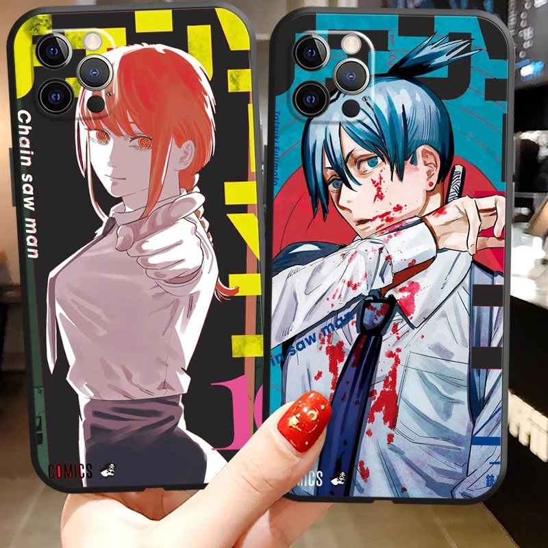 

Chainsaw Man Phone Cases For iPhone 11 12 Pro MAX 6S 7 8 Plus XS MAX 12 13 Mini X XR SE 2020 Soft TPU Carcasa Back Cover