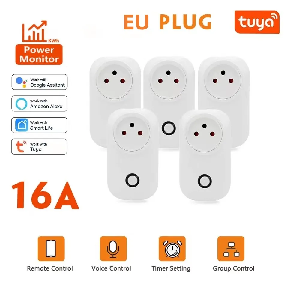 

Умная розетка с Wi-Fi, 16 А, 3520 Вт, с таймером