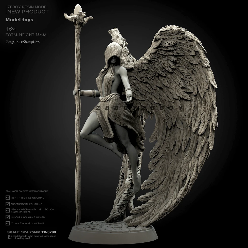 

1/24 Resin model kits figure beauty colorless and self-assembled TD-3290