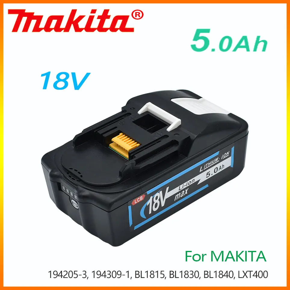 

5000 Ач 18 в сменный литий-ионный аккумулятор 21700 мАч для MAKITA Bl1890 Bl1860 Bl1840 BL1830 с реальной емкостью входного аккумулятора