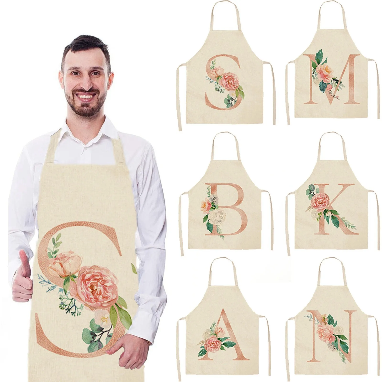 Льняной Фартук для взрослых и детей, Кухонные фартуки с надписью на ...
