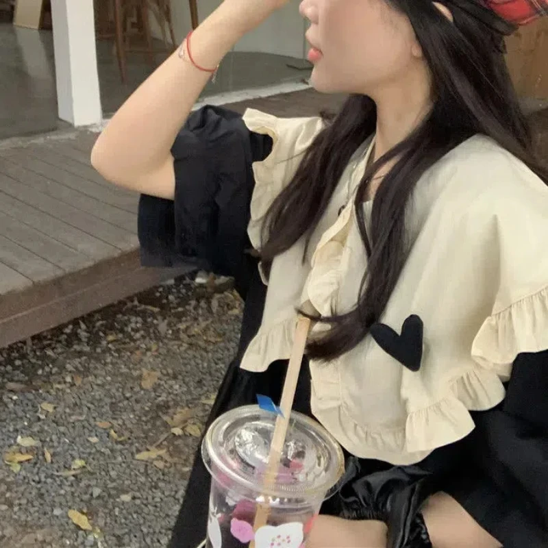 Женское платье с короткими рукавами однотонное свободное Повседневное в стиле