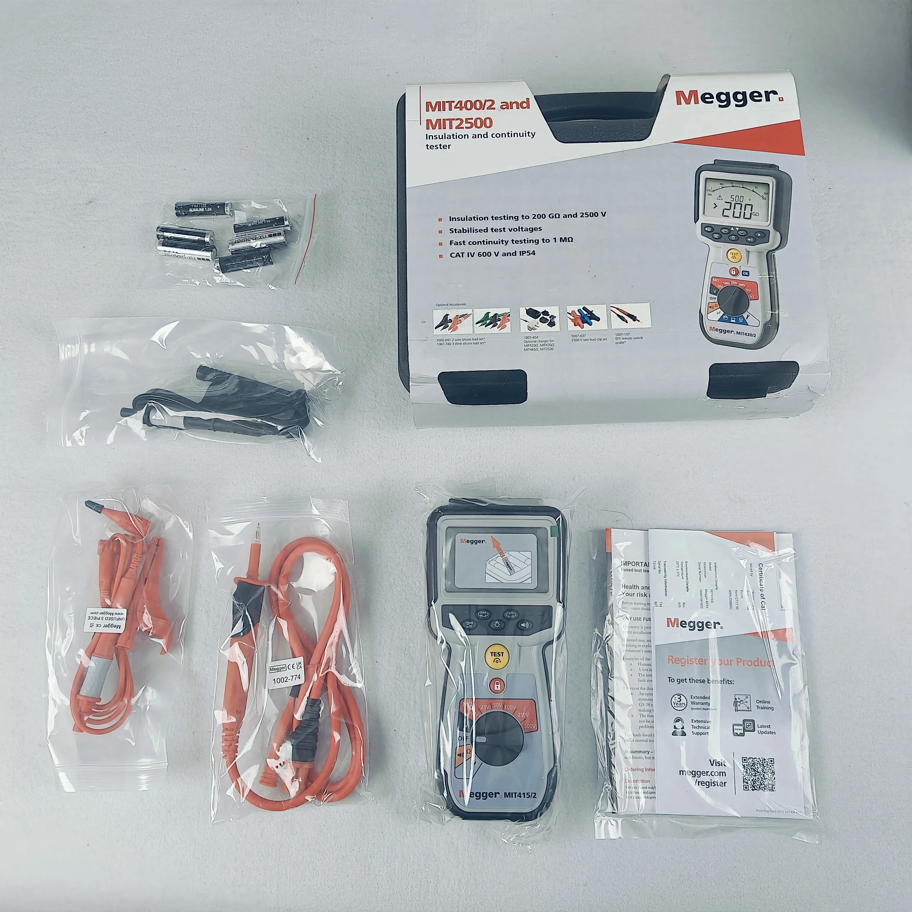 Тестеры изоляции и непрерывности MIT415/2 10/25/50/100/250/500 в 600 CAT IV PI DAR с языковой группой