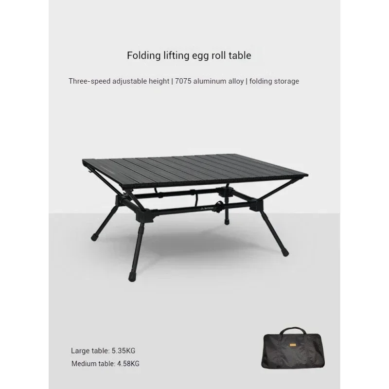 Defthike открытый кемпинг портативный складной стол из алюминиевого сплава чернения