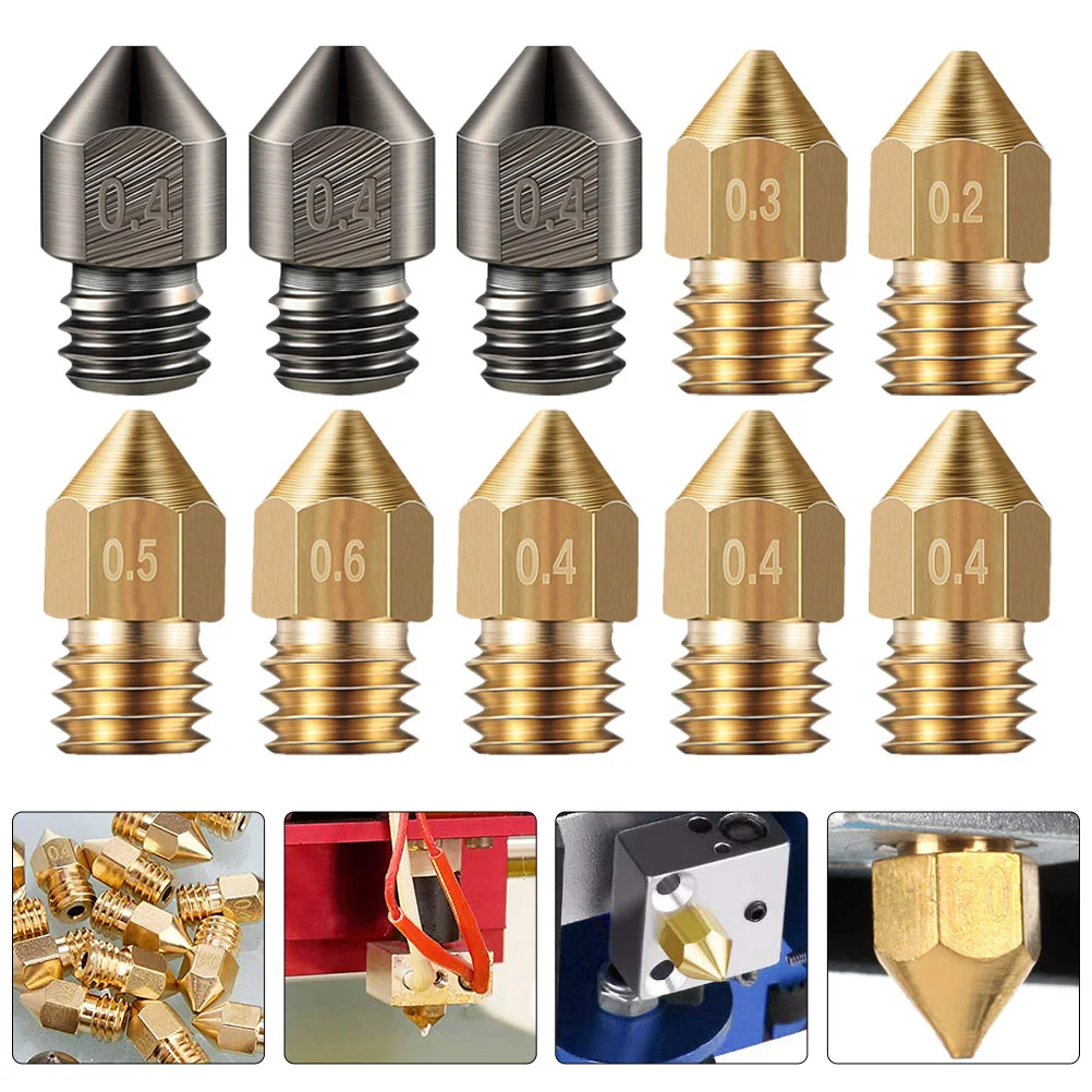 

15pcs Extruder Nozzles Prime Durable Hardened Steel Printer Nozzle for 3D Printer