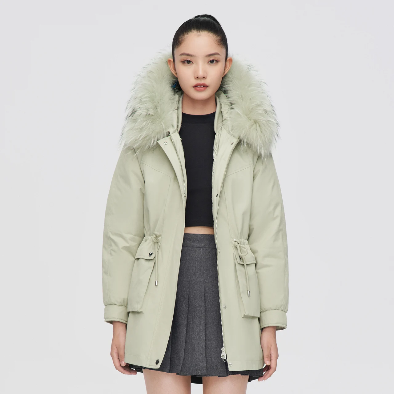 Женский пуховик BOSIDENG со съемной подкладкой