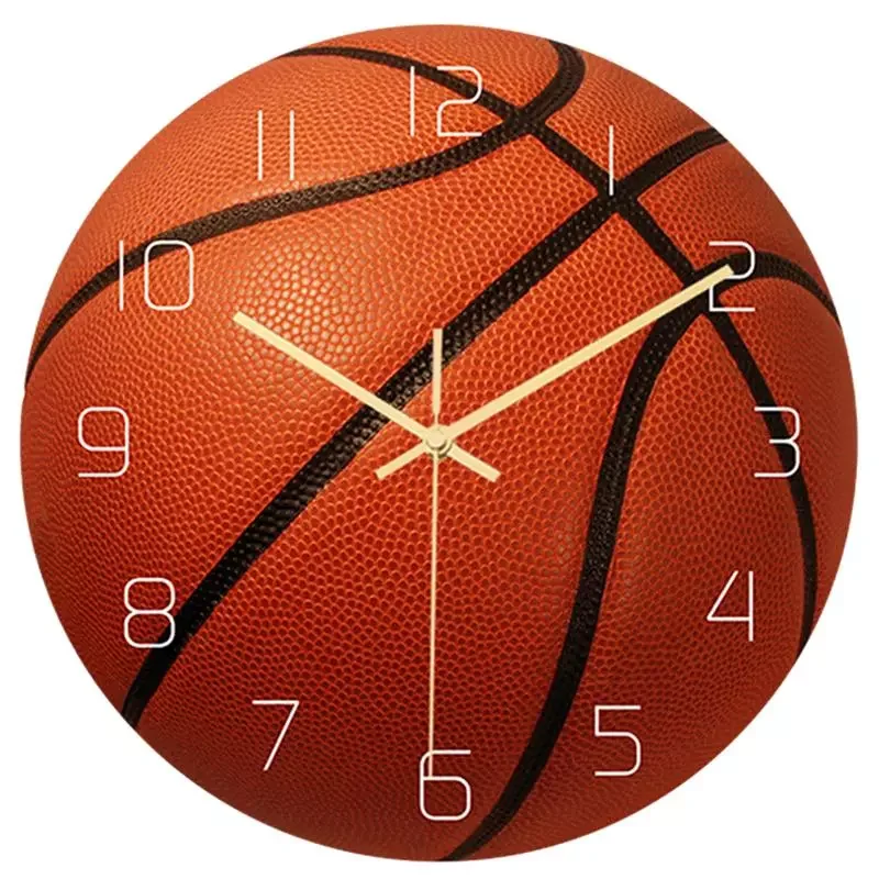 

Basketball Design Clock Wall Clock Mute Movement Decorative Wall Decor Silent Clock For Living Room Bedroom Home Decorations