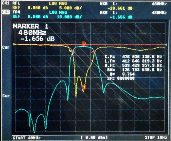 Передача цифрового изображения COFDM HD полосовой фильтр DVB-T 420–540 МГц интерфейс SMA